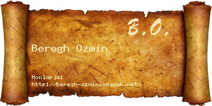 Beregh Ozmin névjegykártya